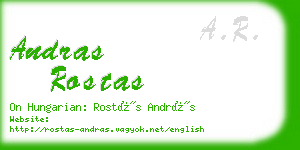 andras rostas business card